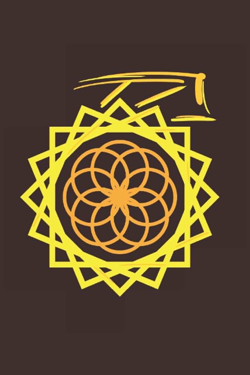 Con voto, ornamento, fiore della vita, ostetrica, simbolo, astratto, mandala, sole, arte: quaderno bianco dal design rilassante dai colori ... simmetria, allentato da elementi asimmetrici