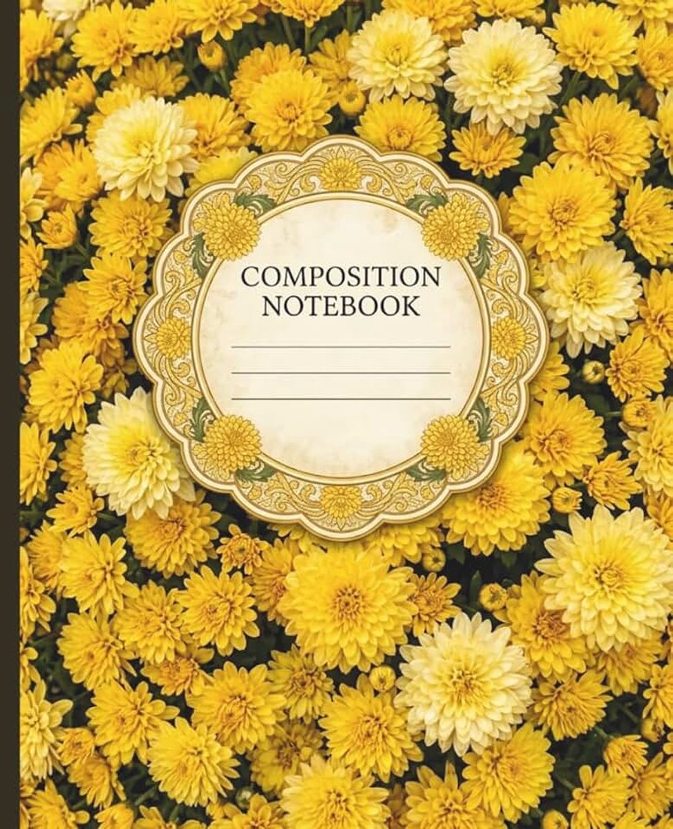 Chrysanthemum Academic Journal Wide Ruled: Stationery for School College Teens Women Men Children and Instructors