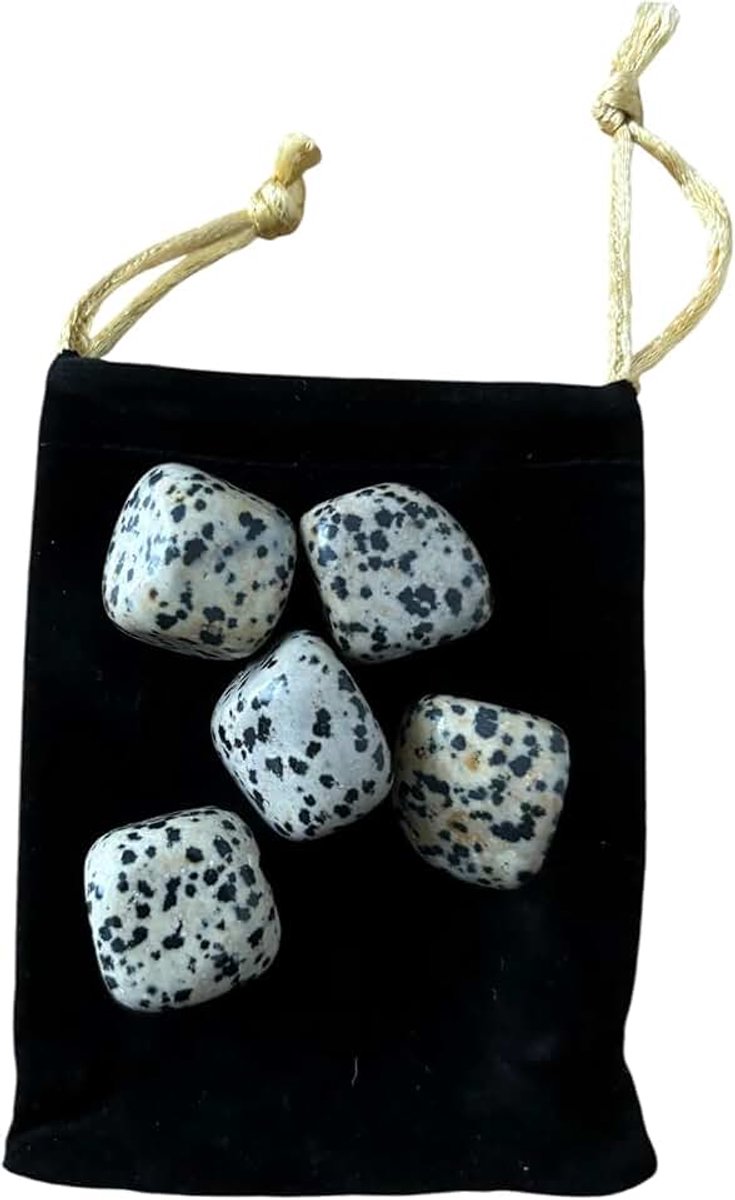 Jaspis – 5 gepolijste kristallen met energetische eigenschappen (dalmatische jaspis, 5)