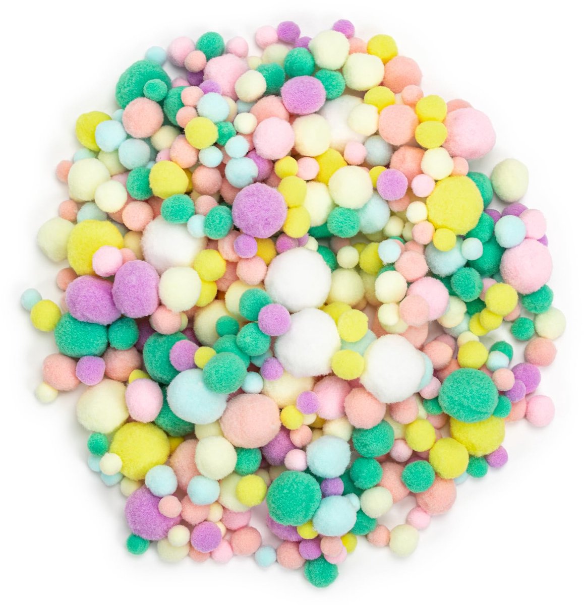 Pompons om te knutselen, 1-3 cm kleurrijke pompons decoratie voor doe-het-zelf creatief handwerk, kleine pompons om te knutselen, feestdecoratie (kleurrijk)