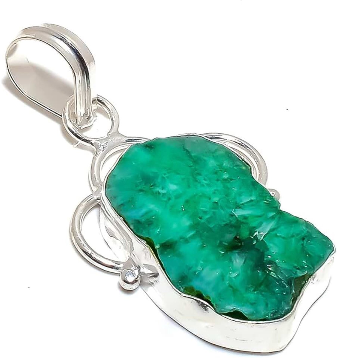 Handmade Pendant 2-2.5" Long For Girls Woman's Sterling Silver Plated Jewelry From Kashish