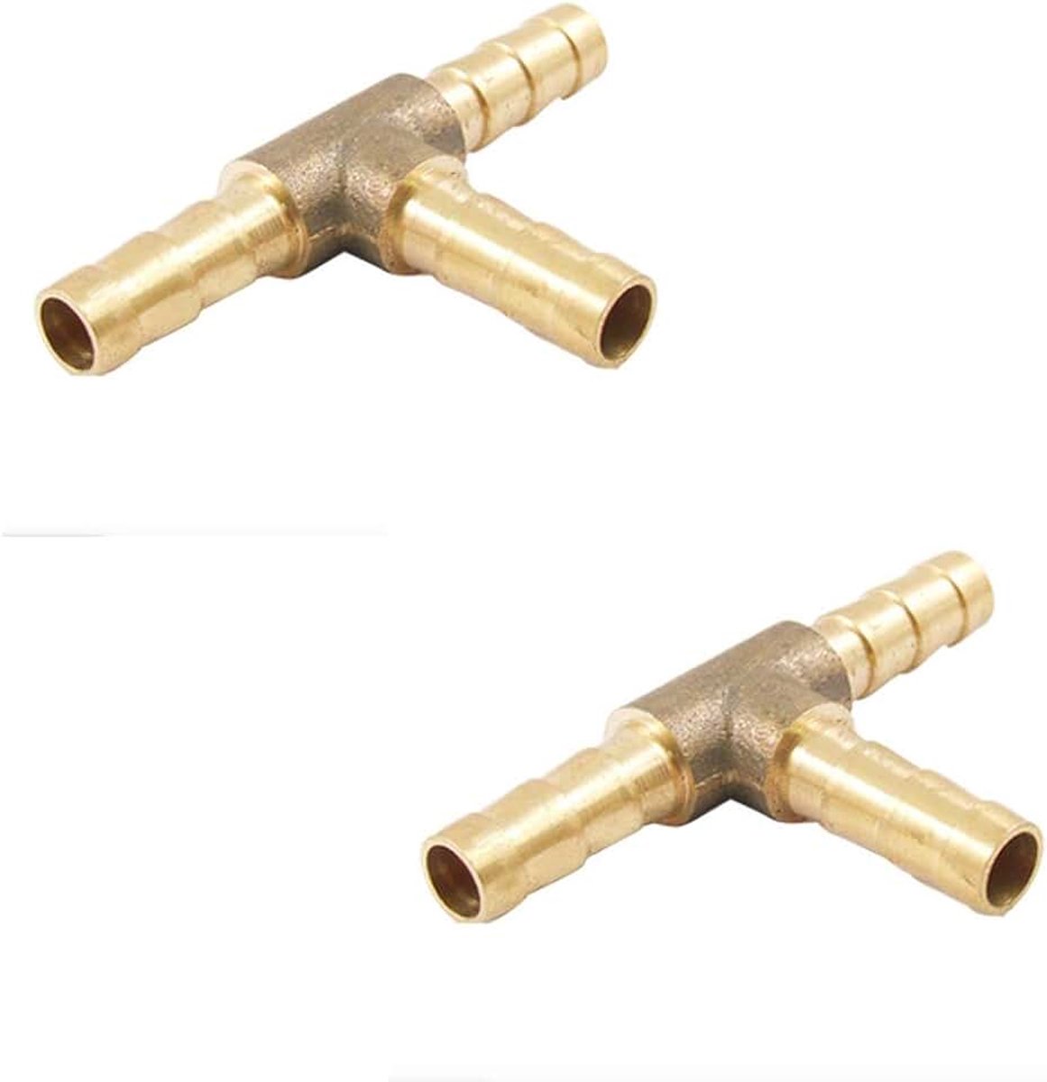 2 Pecs 12 mm messing 3 weg Air Gas T vormige slang Barb Connector