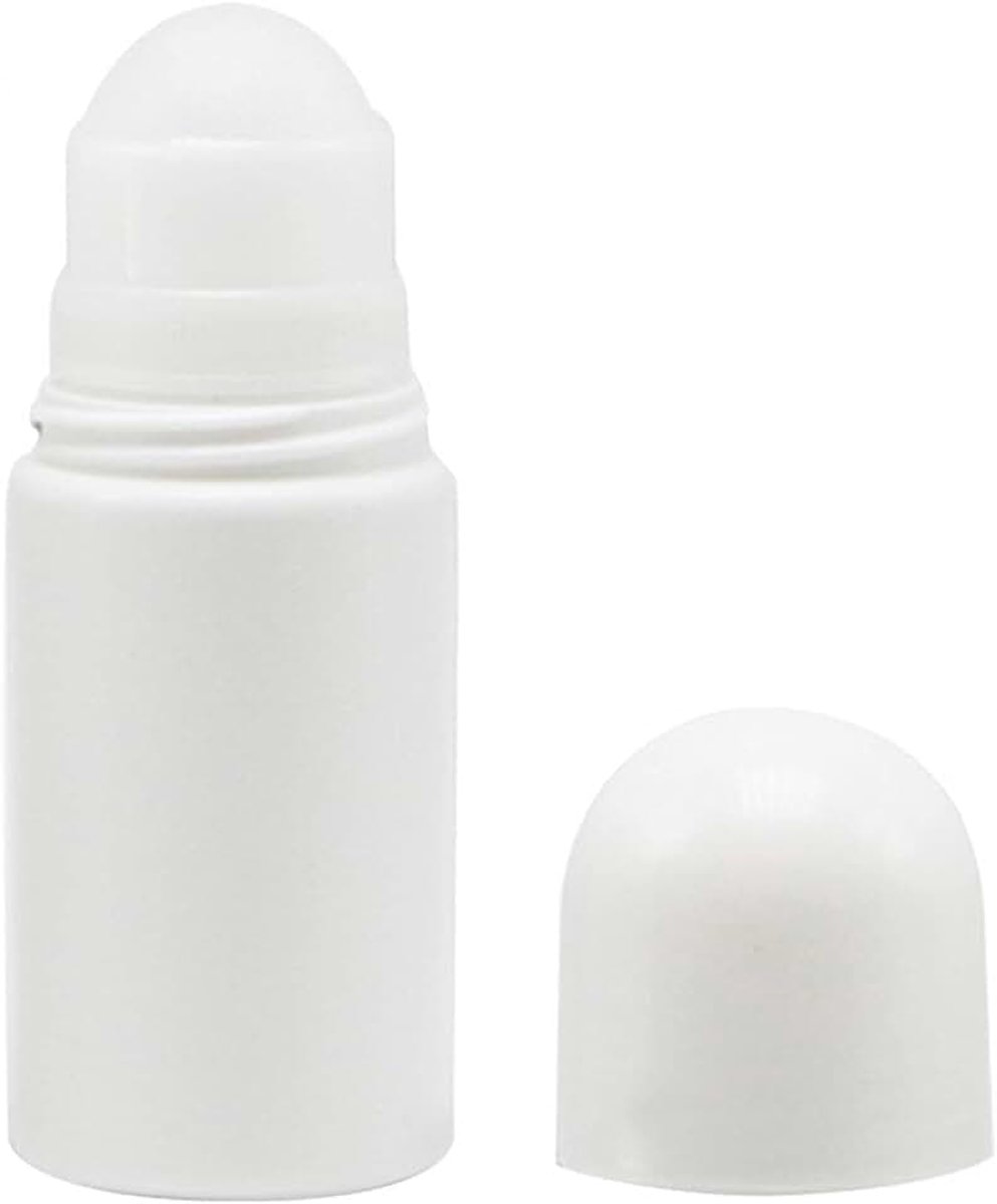 Flessen, 4 stuks 50 ml plastic roll op lege fles, lekvrije navulbare roll-on doe-het-zelf fles, gebruik voor geur, lotion, aromatherapie etherische olie, behandeling, muggenafstotende vloeisto