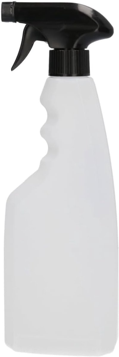 6 x 500 ml Multi Triggerfles/sprayfles HDPE mat doorzichtig + Trigger spraypomp zwart- BPA Vrij - Niet Breekbaar - Plastic Flesjes Navulbaar - Met Dop - Lege Flessen - 6 stuks