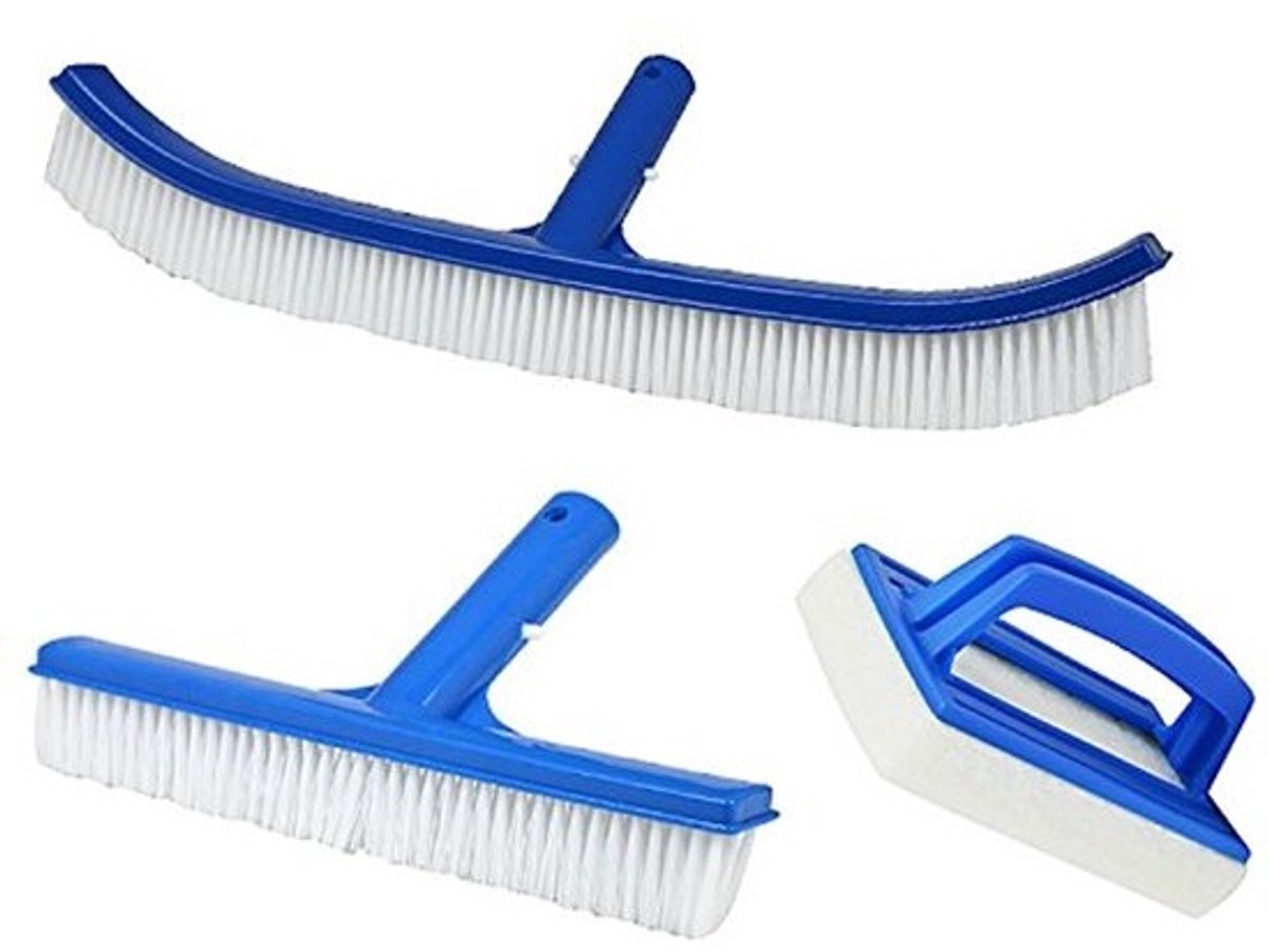 Zwembadborstel Set - 3-delige Set voor Optimale Zwembadreiniging