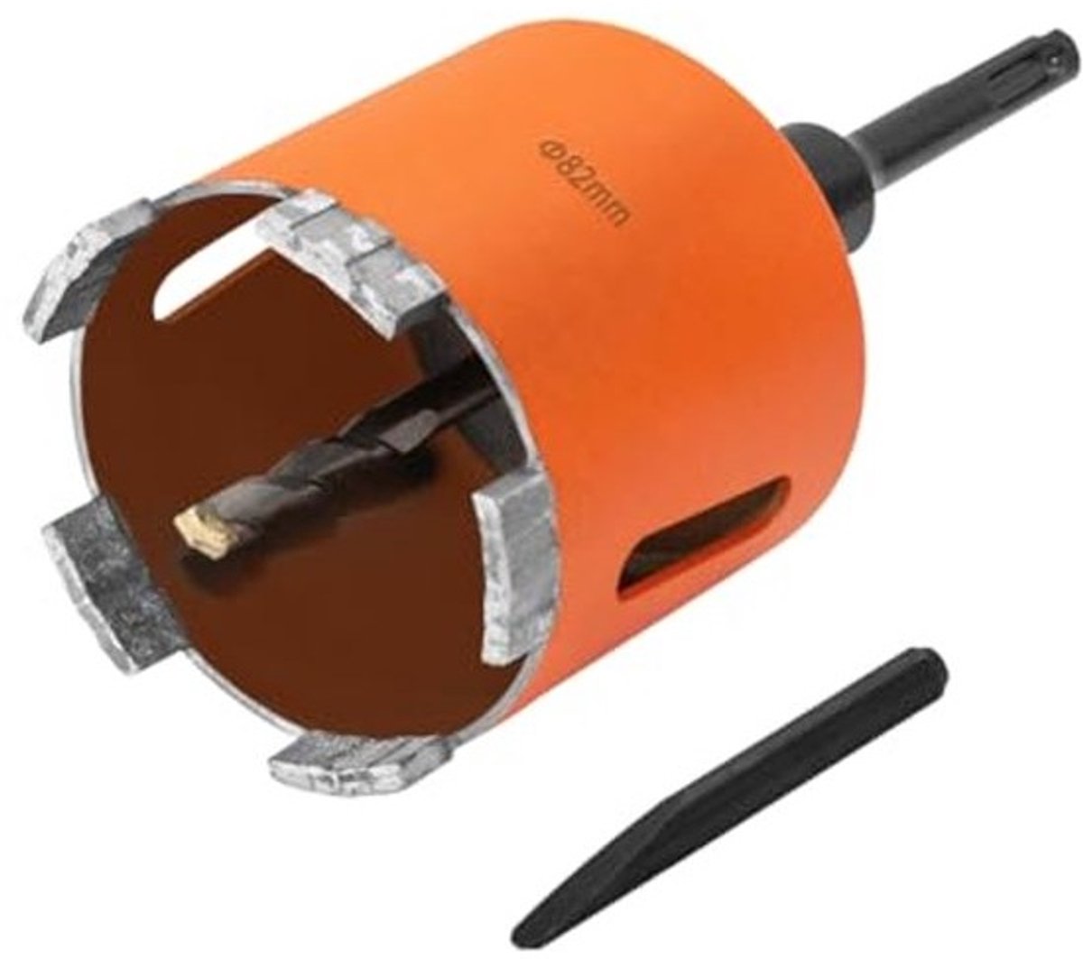Diamantboorkroon met pilotboor en SDS Plus-adapter voor Beton en Steen - 82 mm