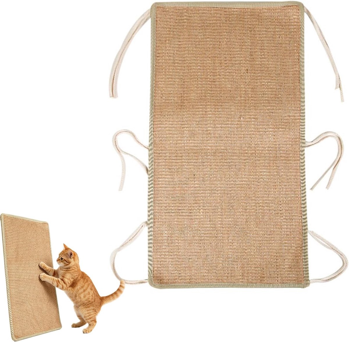 Krabpaal voor bank, katten, sisal, krabmat voor kleine katten, 45 x 20 cm, krabpaal voor katten, krasbescherming, eenvoudig te demonteren, 1 stuk