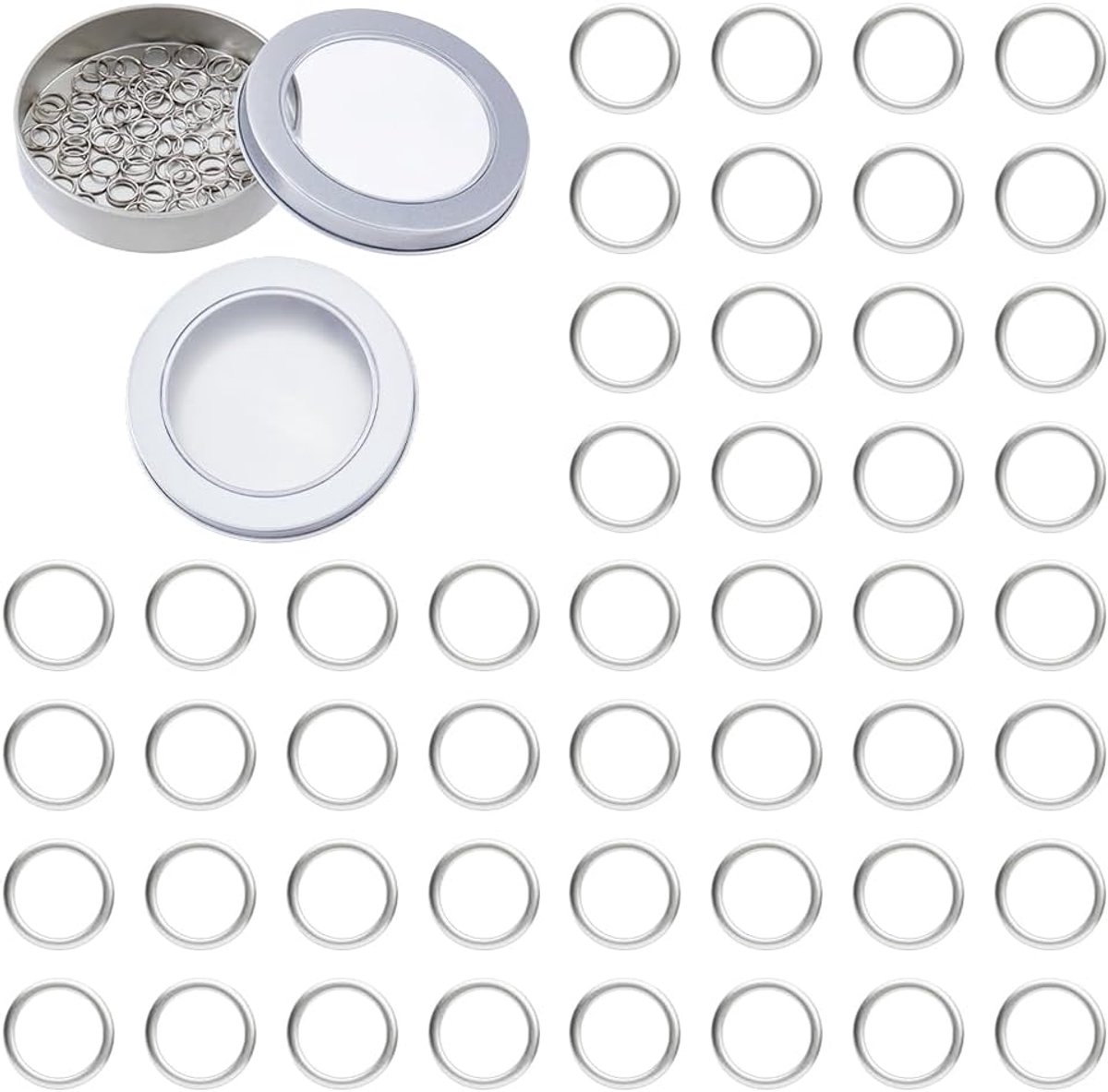 100Pcs Metalen Stitch Markers Ronde breien Steekmarkeringen Platina Haak Vergrendeling Markers Messing Ringen voor DIY Craft Project
