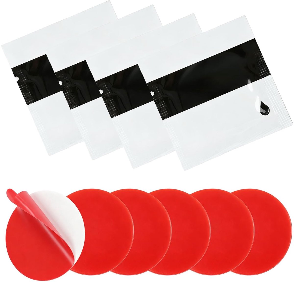 Plakpad, extra sterk, 6 cm, 6 zelfklevende schuimrubberen pads + 4 activatorzakken, dubbelzijdige tape, hittebestendig en streepvrij, voor auto, huis en kantoor