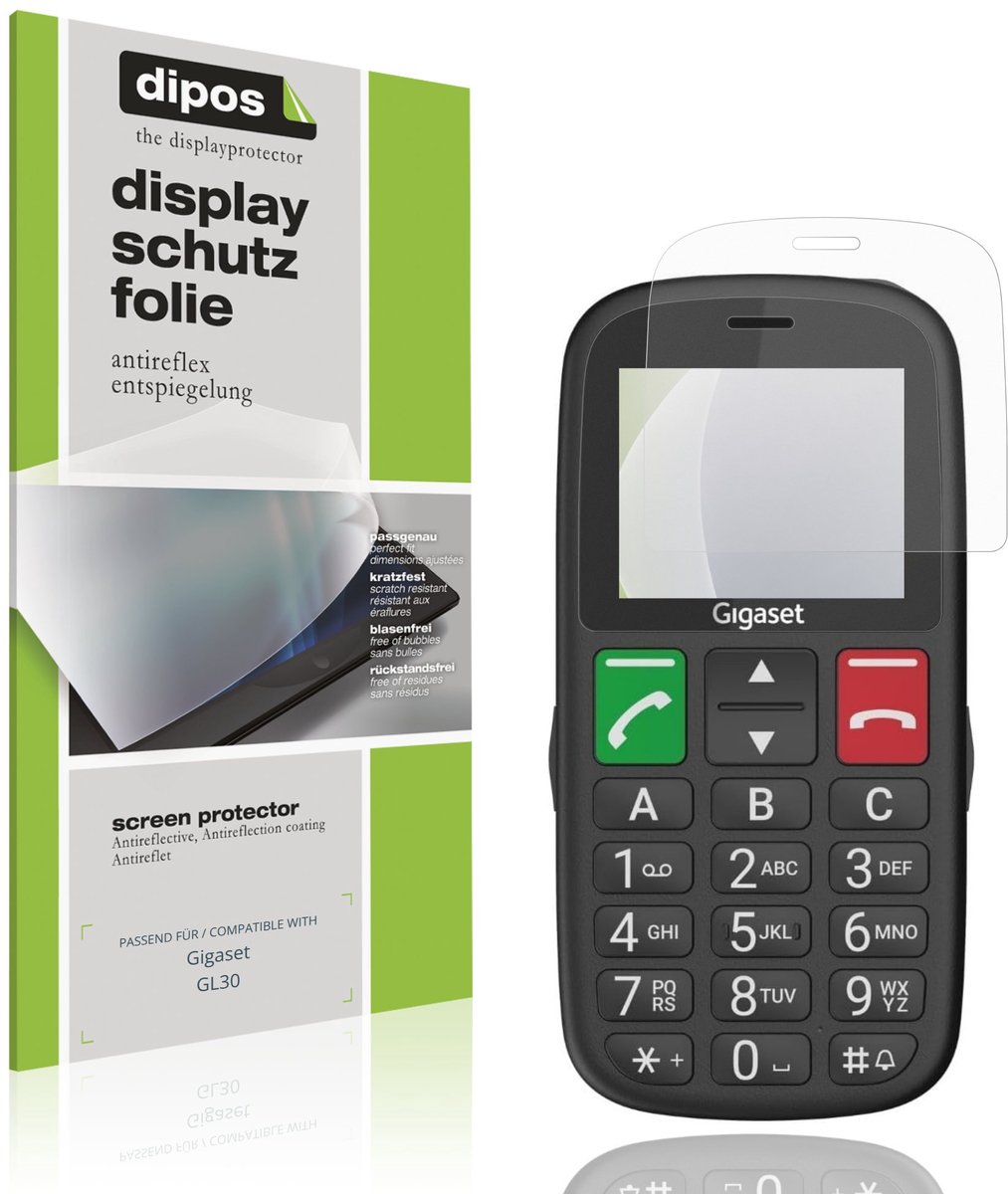 dipos – 4x Matte Beschermfolie geschikt voor Gigaset GL30 | Krasbestendige & antireflecterende Screenprotector Ultra-Thin