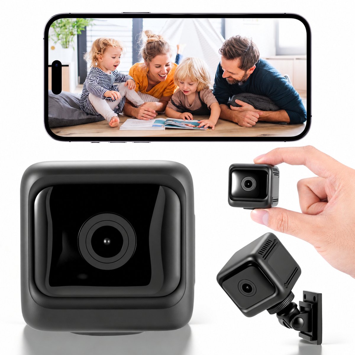 Mini Spy Camera 1080P – WiFi Beveiligingscamera – 8 Uur Accu – Nachtzicht – Bewegingsdetectie – 130° Groothoek