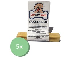 Woef Woef Hondensnacks Yakstaafjes 5 stuks - Kauwsnacks - Vegetarisch - Melk - Alle honden en alle leeftijden vanaf 3 maanden - Geen toevoegingen