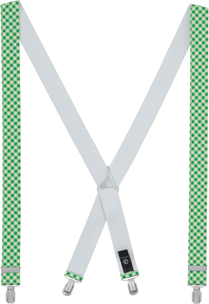 LINDENMANN heren bretels - groen dessin