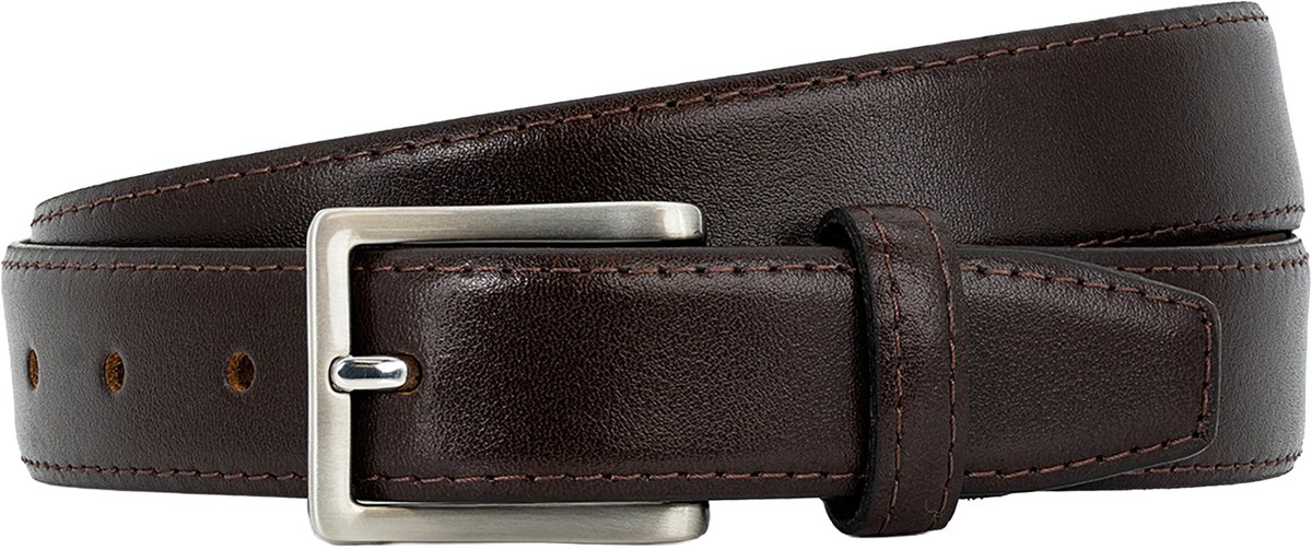 LINDENMANN leren heren riem - bruin
