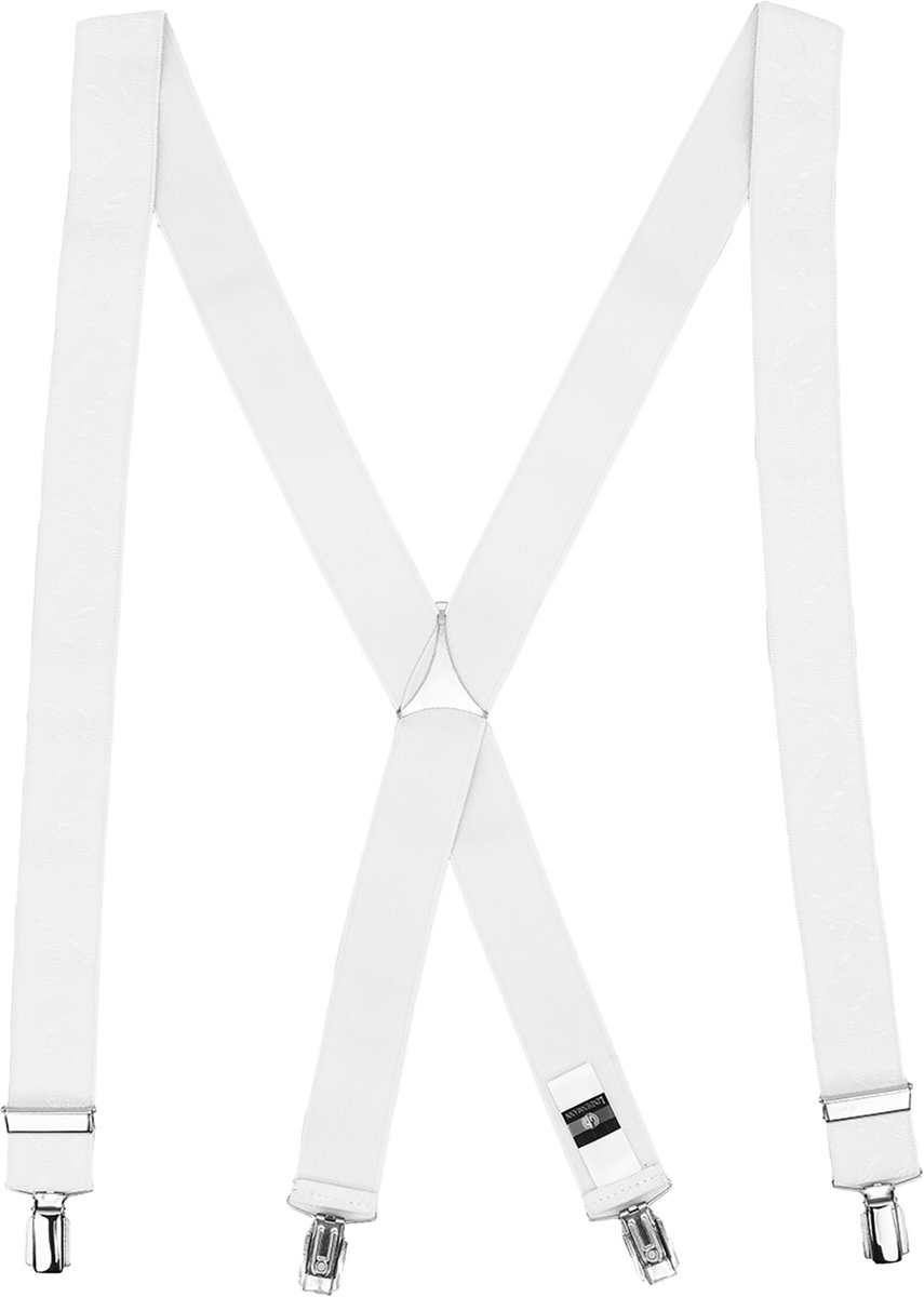 LINDENMANN heren bretels X-vorm - wit