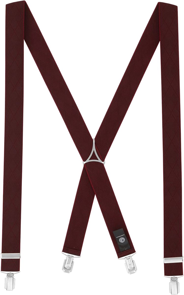 LINDENMANN heren bretels X-vorm - bordeaux dessin
