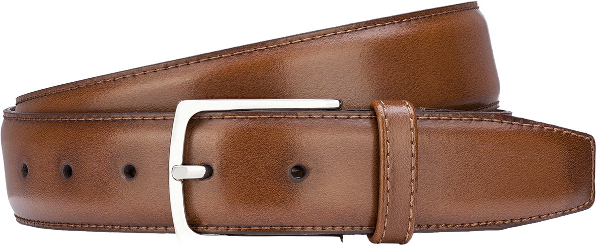 LINDENMANN leren heren riem - bruin