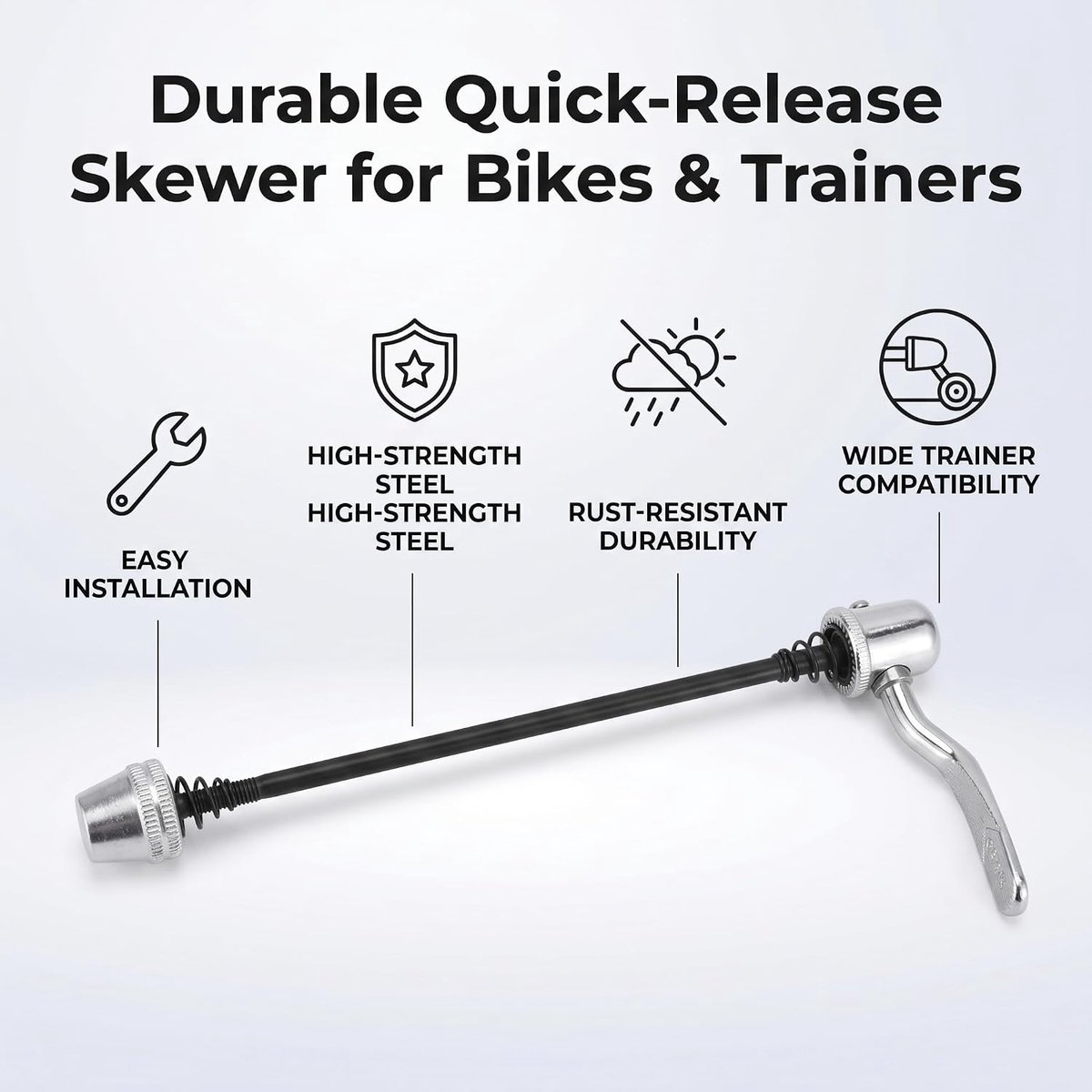 Snelspanner Set Stalen Lichtgewicht Fietsspies voor Fietstrainer Racefiets