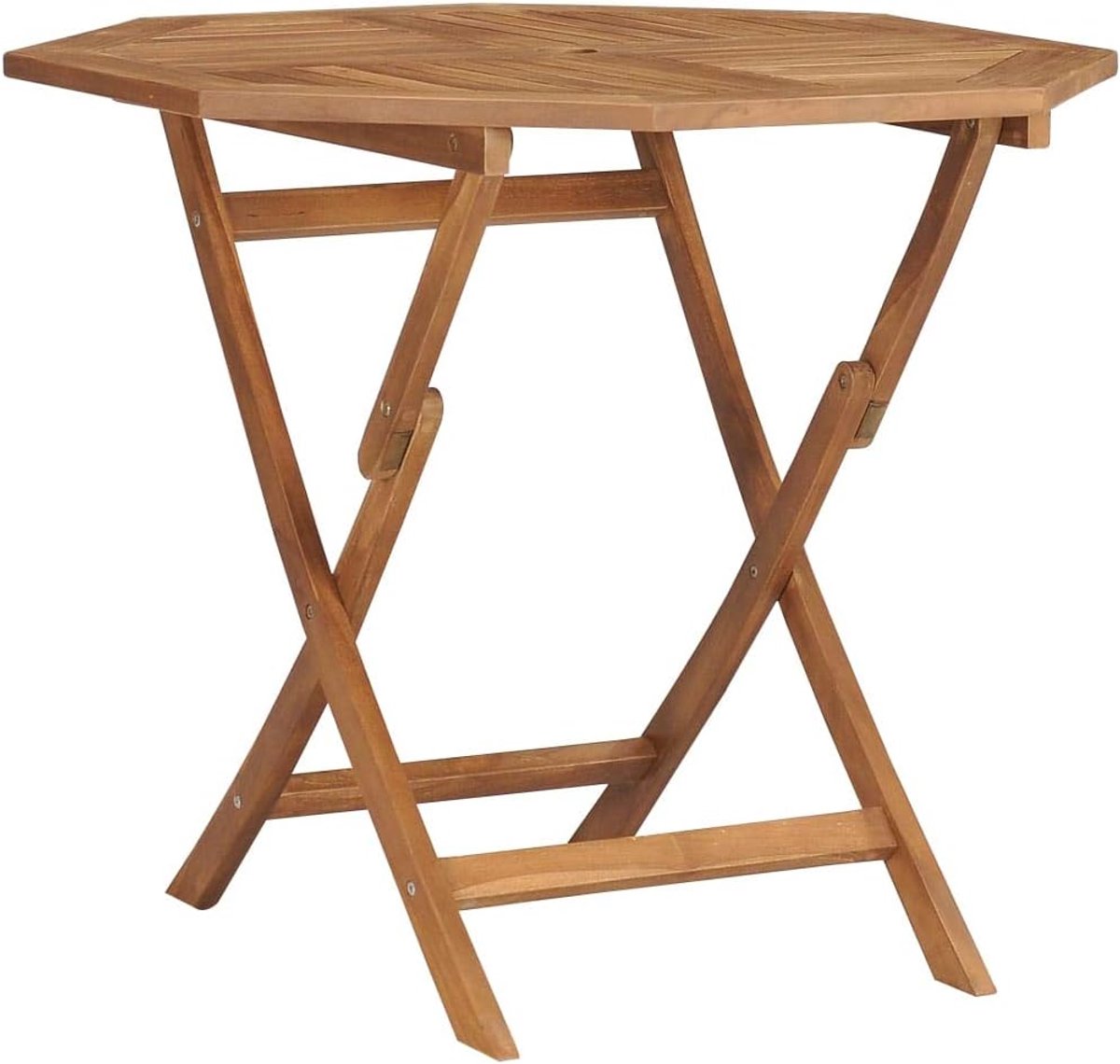 Tuintafel, rond, inklapbaar, 85 cm, van massief teakhout, tafel, eetkamertafel