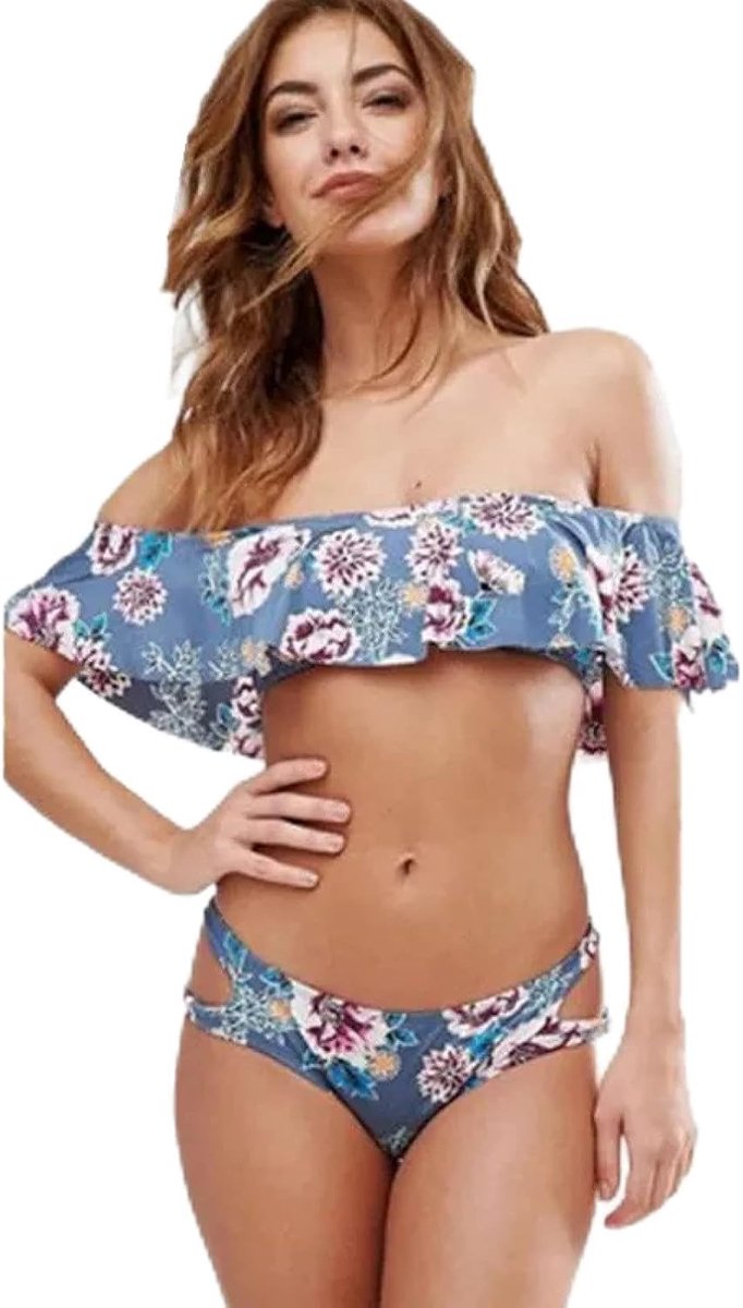 Set Vrouwen Sexy Lotus Blad Afdrukken Badpak Strand Push Up Bandage Badmode Maillot De Bain