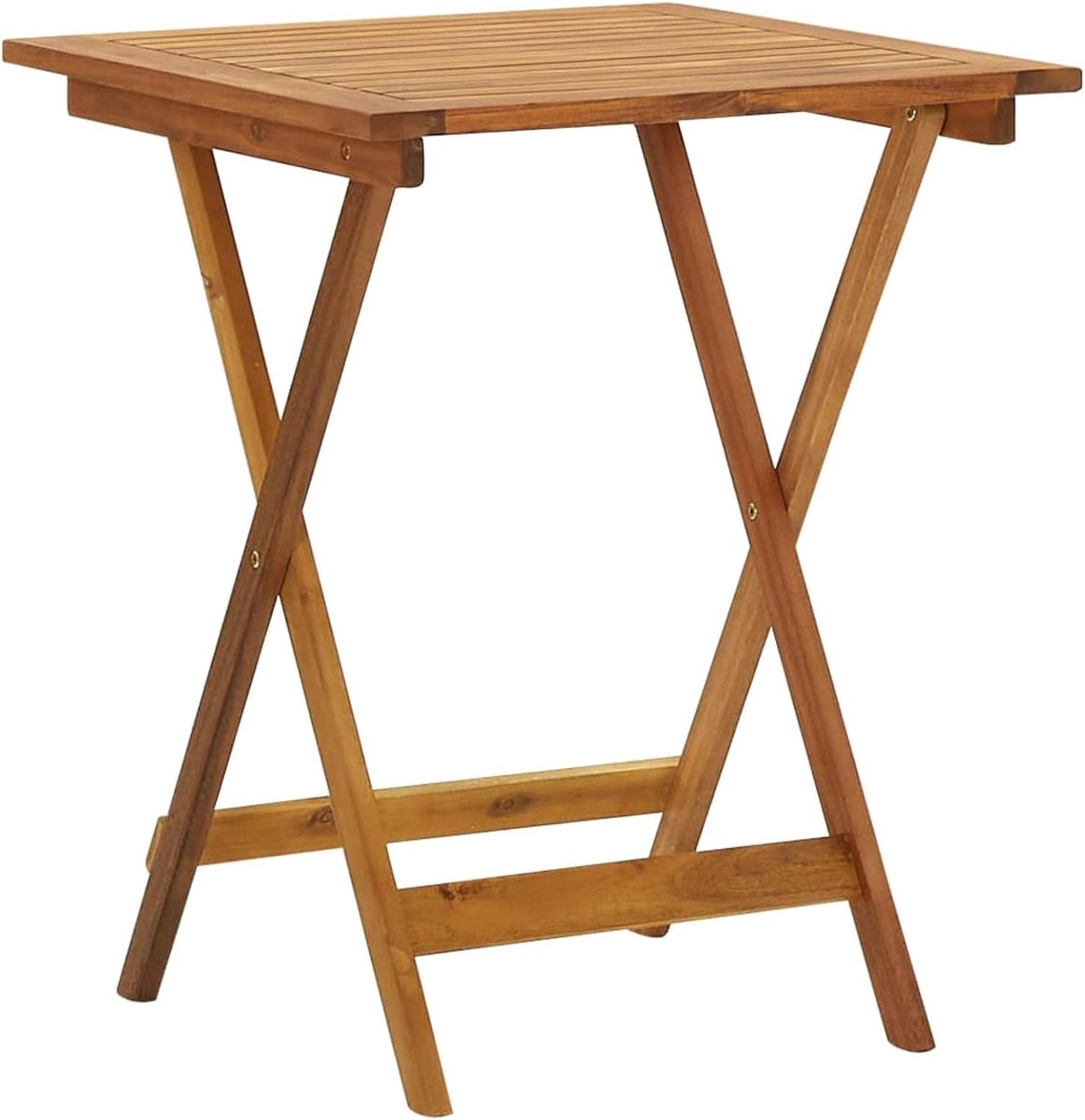 Inklapbare tuintafel, houten tafel, bistrotafel, tuintafel, balkontafel, terrastafel, acaciahout, massief, 60 x 60 x 75 cm