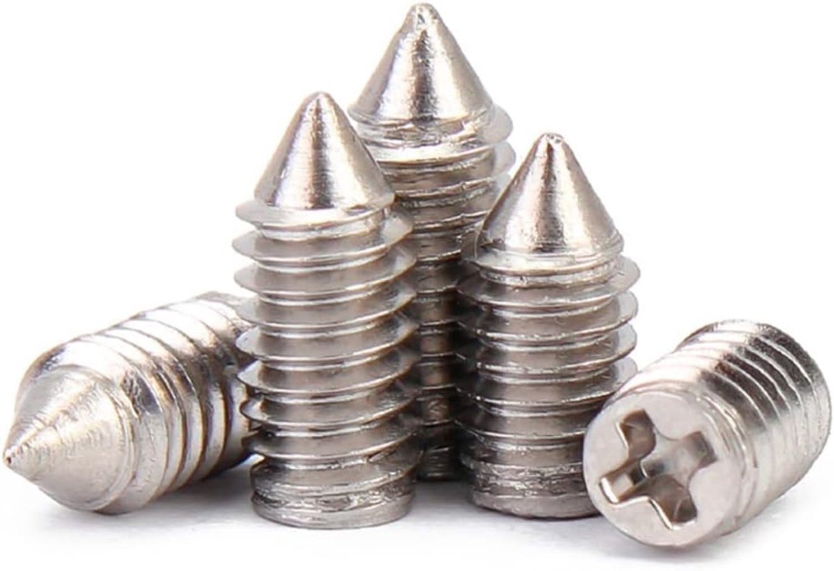 Cone Punt Schroef Roestvrij Staal Kleine Schroeven Zonder Kop met Phillips/Kruisgroef, M2.5x8mm, 60 pcs
