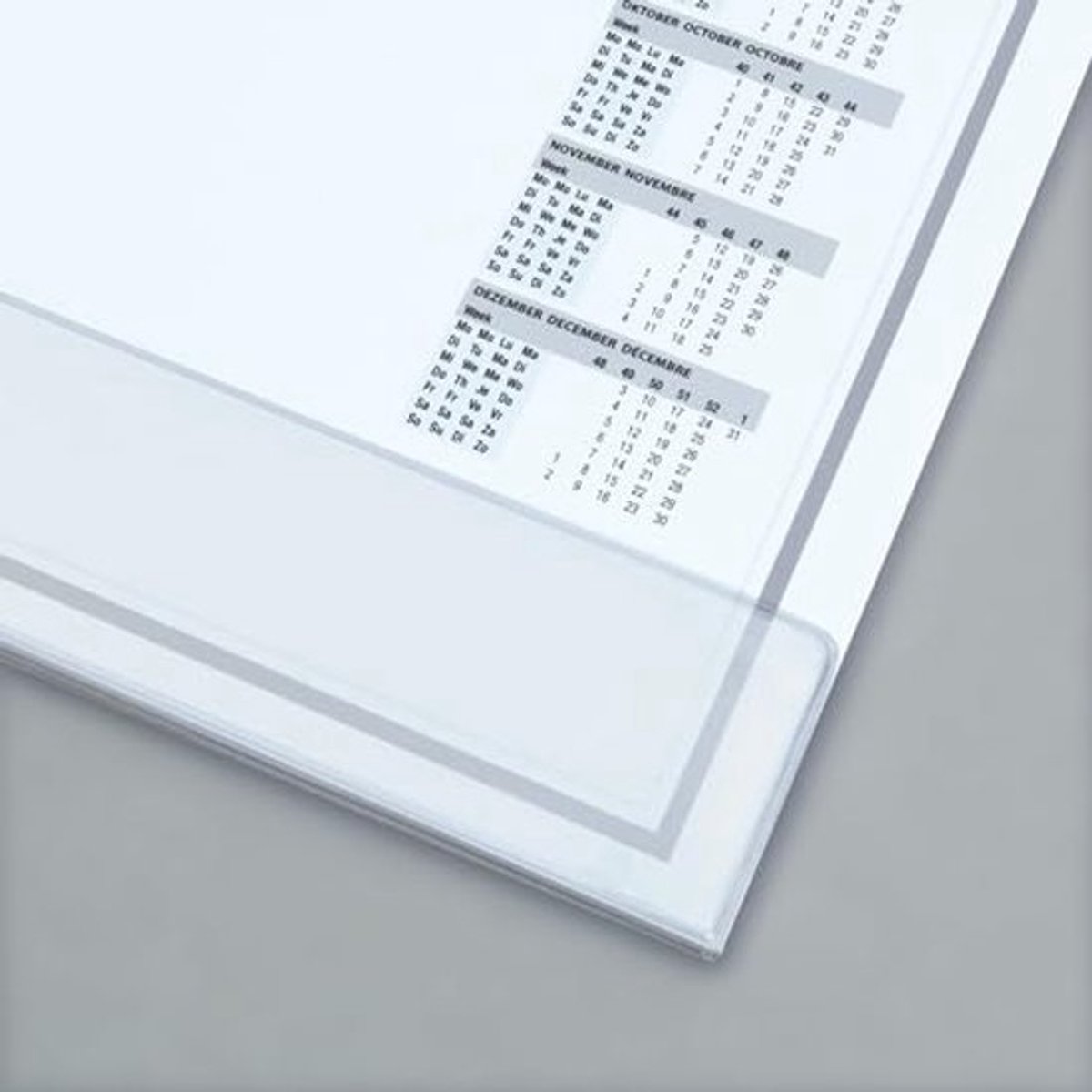 Papieren bureauonderlegger met kalender A3-formaat