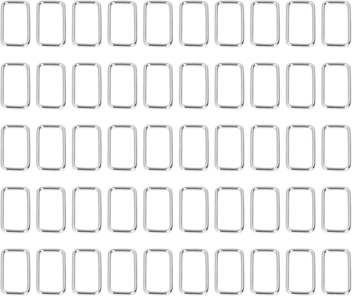 50 Stuks Rechthoekige Metalen Karabijnhaken, 2.8x38x15mm, voor Tassen en Riemen, DIY Accessoires, Portemonnee Reparatie Set