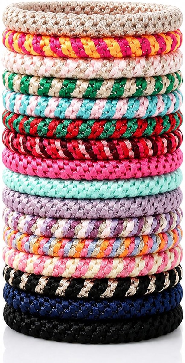 16 Stuks Haarelastiekjes Voor Meisjes, Voor Dames, Gemengd