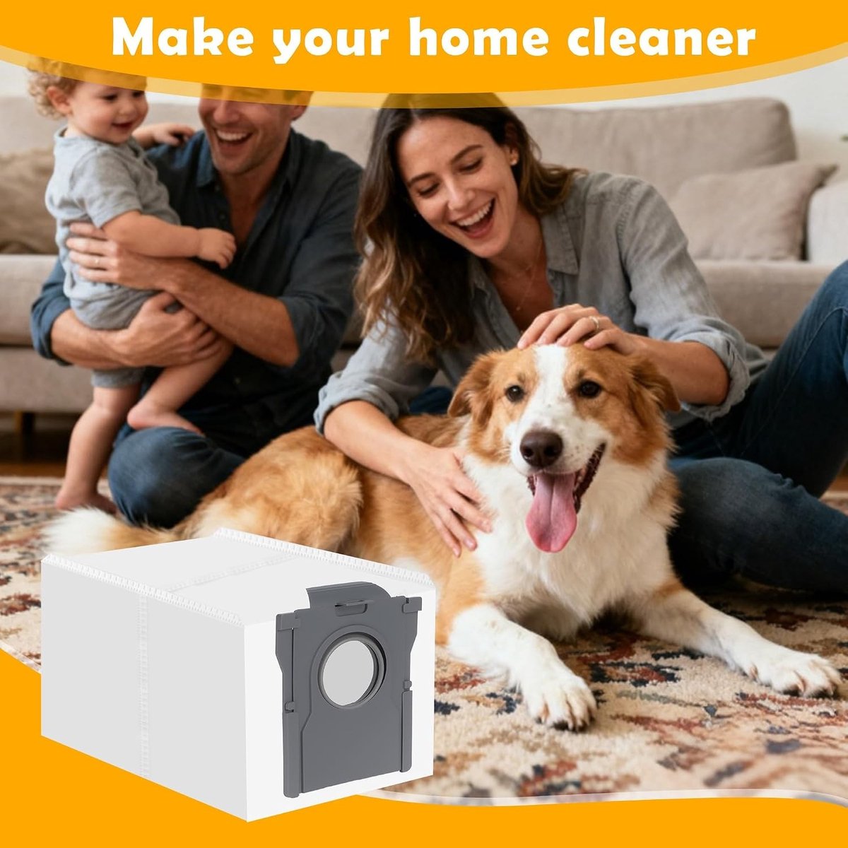 14 Stofzuigerzakken voor Dreame L10/L10S/L20/X20/X30/X40/X50/L40/L50 Ultra en Mova P10/E30/P50/V50 Ultra, 3.2L Capaciteit, 4-Laags Filtersysteem voor Optimale Zuigkracht