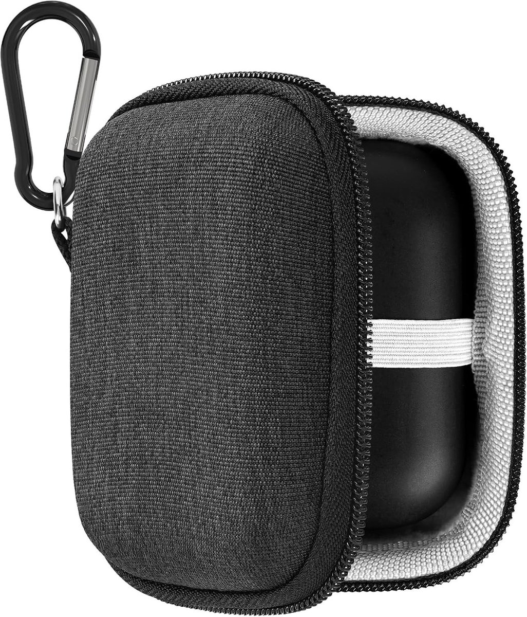 Hardshell Beschermcase voor Draadloze Oordopjes, Ideaal voor Reizen en Opslag van Accessoires, Geschikt voor Oplaadkabel (Grijs)