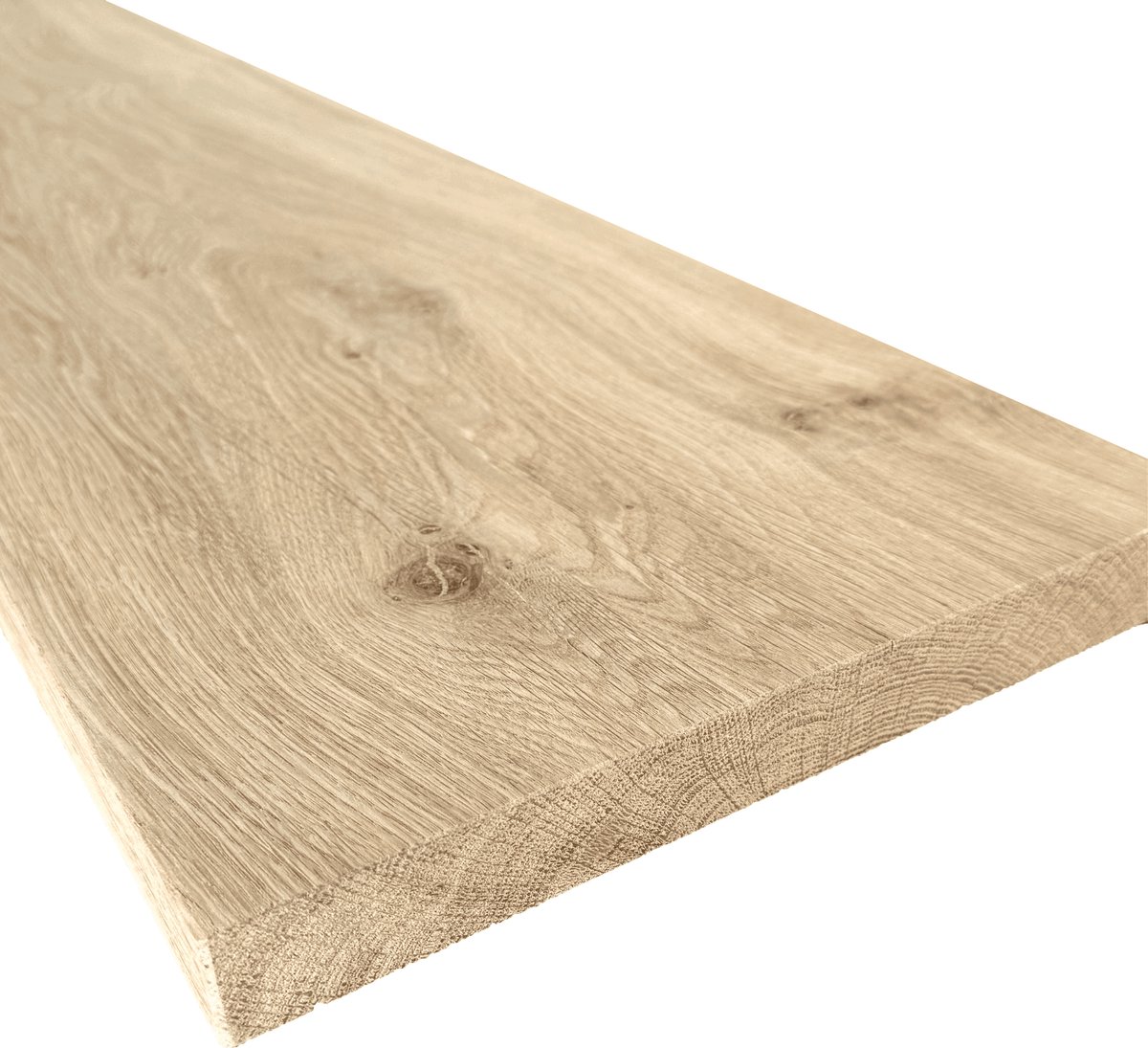 GoudmetHout Massief Eiken Plank – Toiletplank - Wandplank - Vensterbank – 240 X 25 Cm Licht eiken