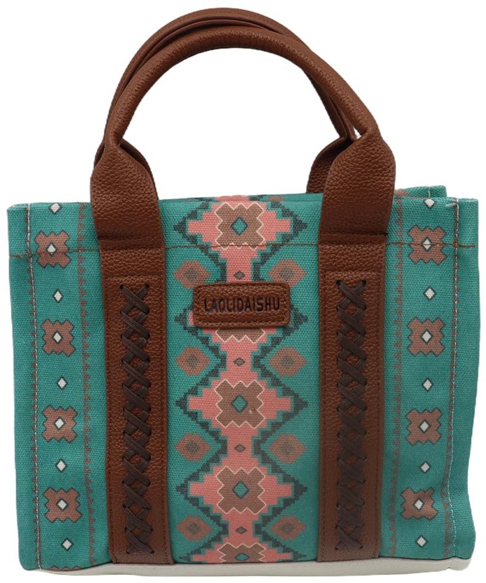 Elzusha - Bohemian Canvas Schoudertas - Grote Capaciteit - Groen