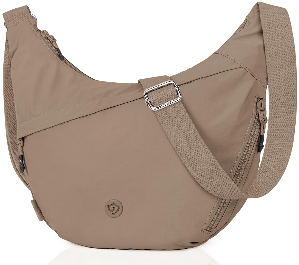 Elzusha - Kleine Schoudertas Half Moon - Roodbruin