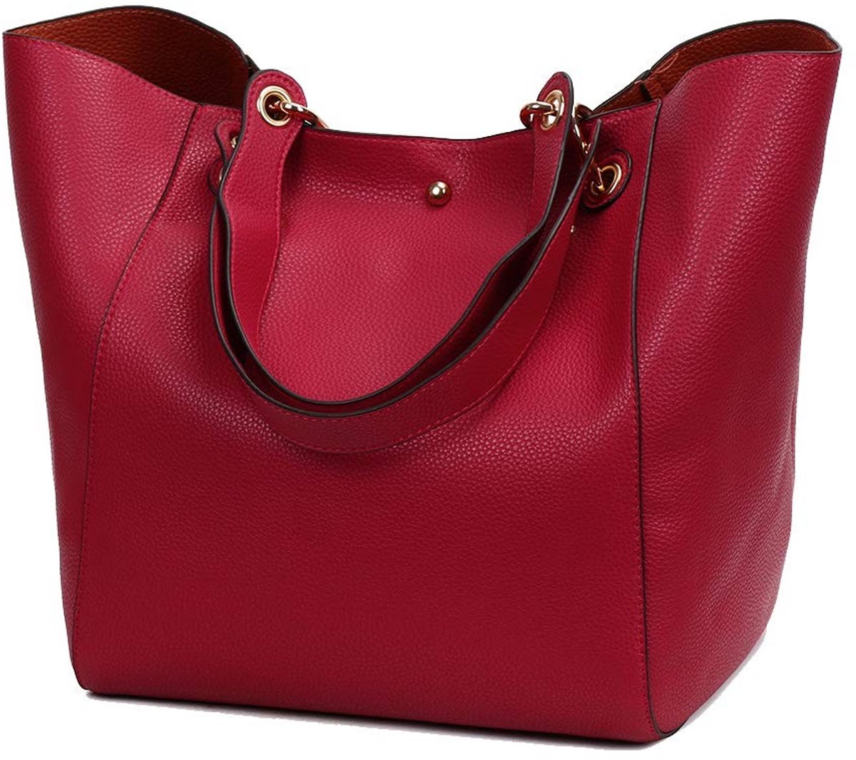 Elzusha - 2-in-1 Tote Bag en Schoudertas - PU Leer - Rood