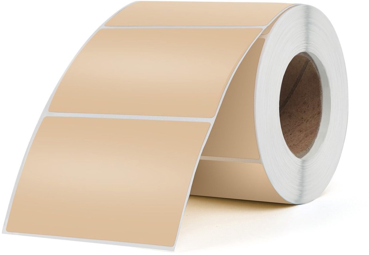 Elzusha - Bruine Thermische Labels 76 x 50 mm, 500 Stuks