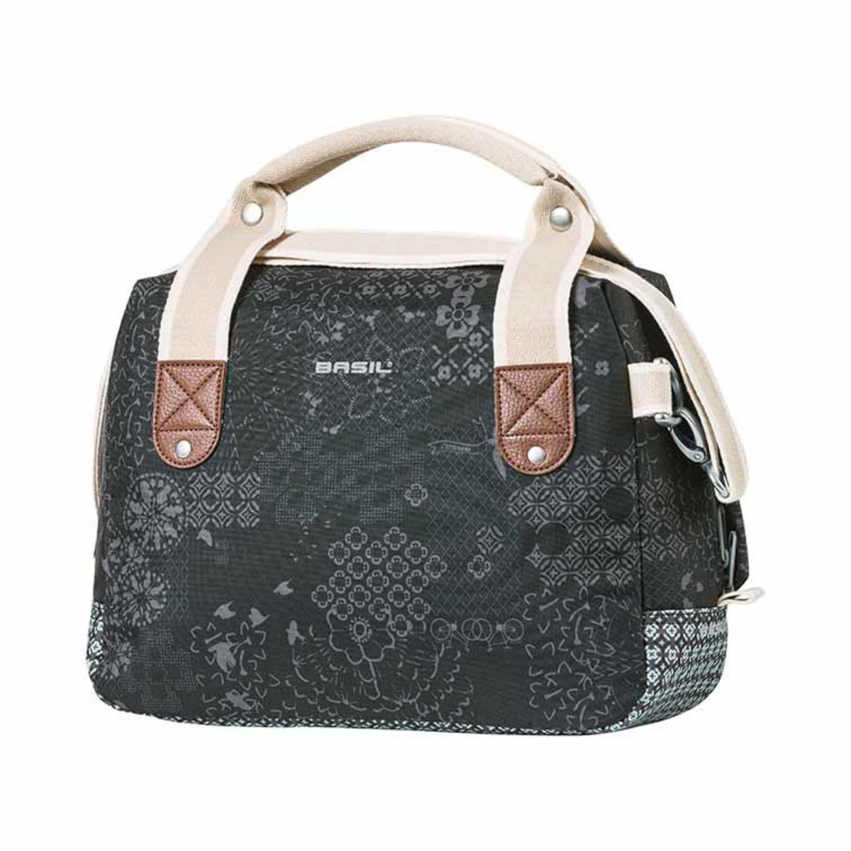 Elzusha - Unisex Schoudertas - Citybag met Elegante Print - Grijs