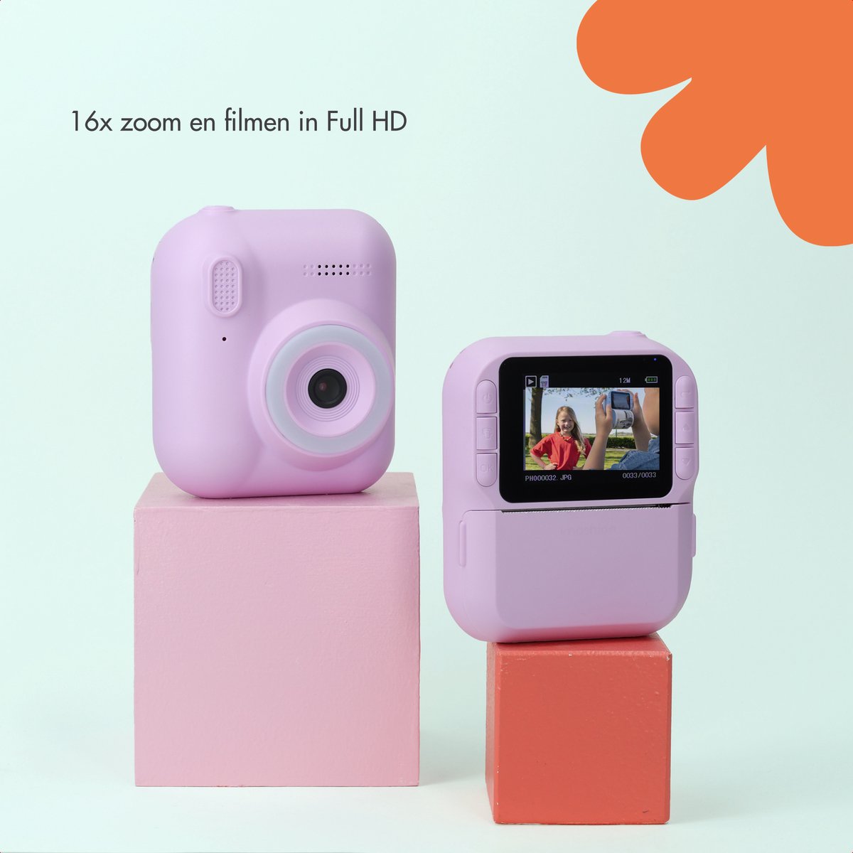 imoshion Kids Camera met Fotoprinter met 10-pack Printpapier - Lila — cadeau in Spellen & Speelgoed - foto 2
