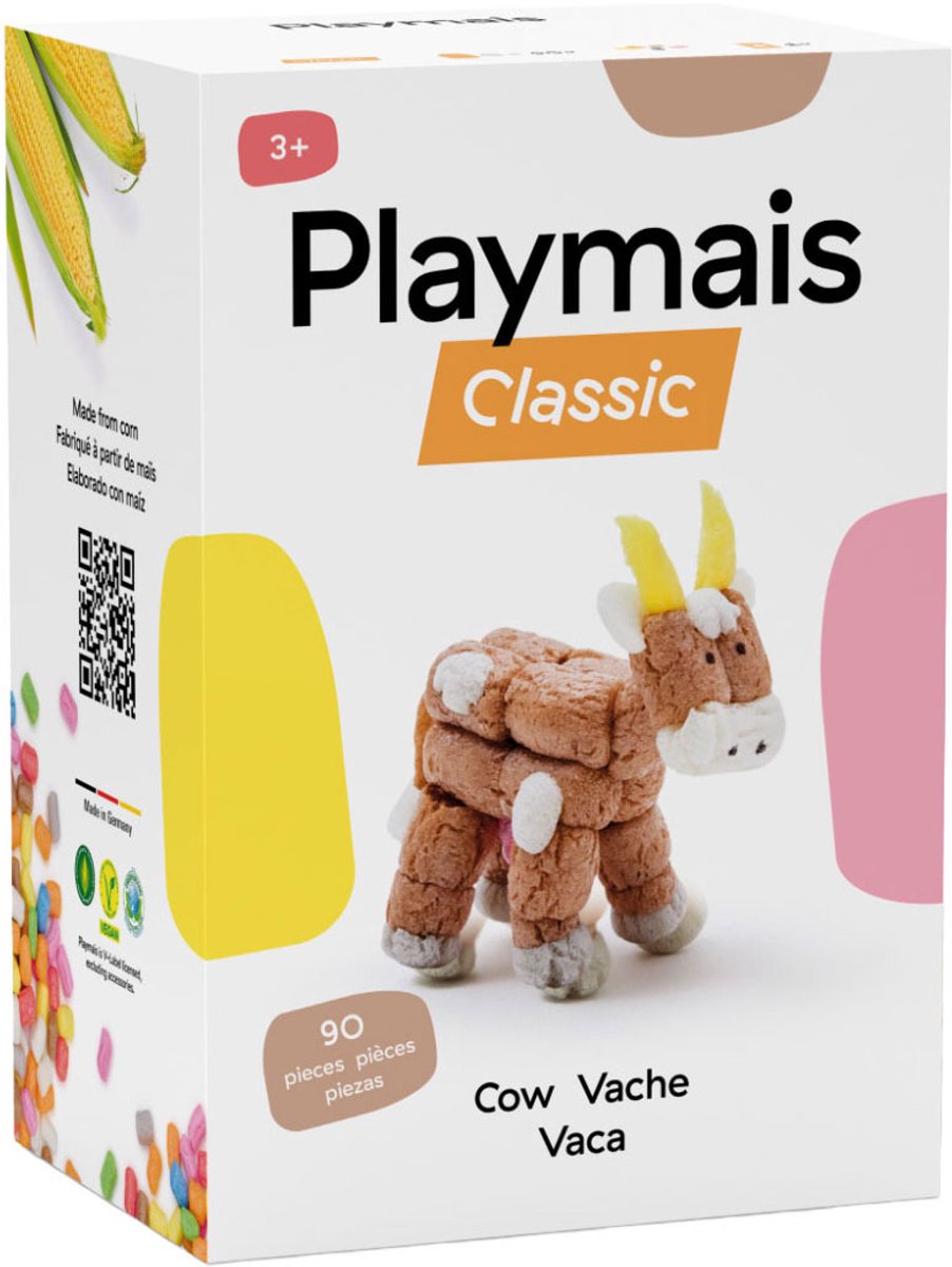 PlayMais classic 3d koe - 90 stukjes afbeelding