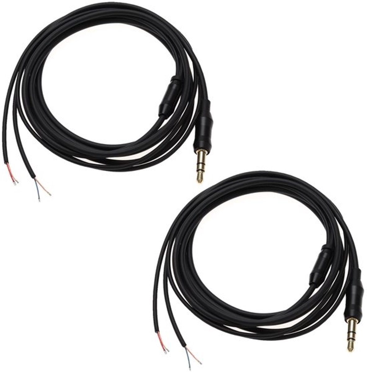 Golden crown - Hoofdtelefoon reparatie kabel - 3,5 mm jack connector - Zwart