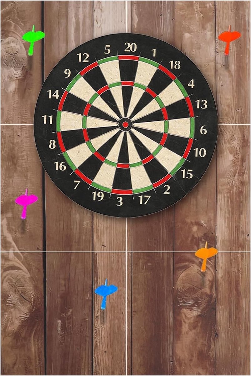 Dartbord Wandbescherming van Houtlook Zelfklevende Vilt Omranding 90 x 60 cm 12 mm Demping en Geluidsisolatie voor Dartspellen