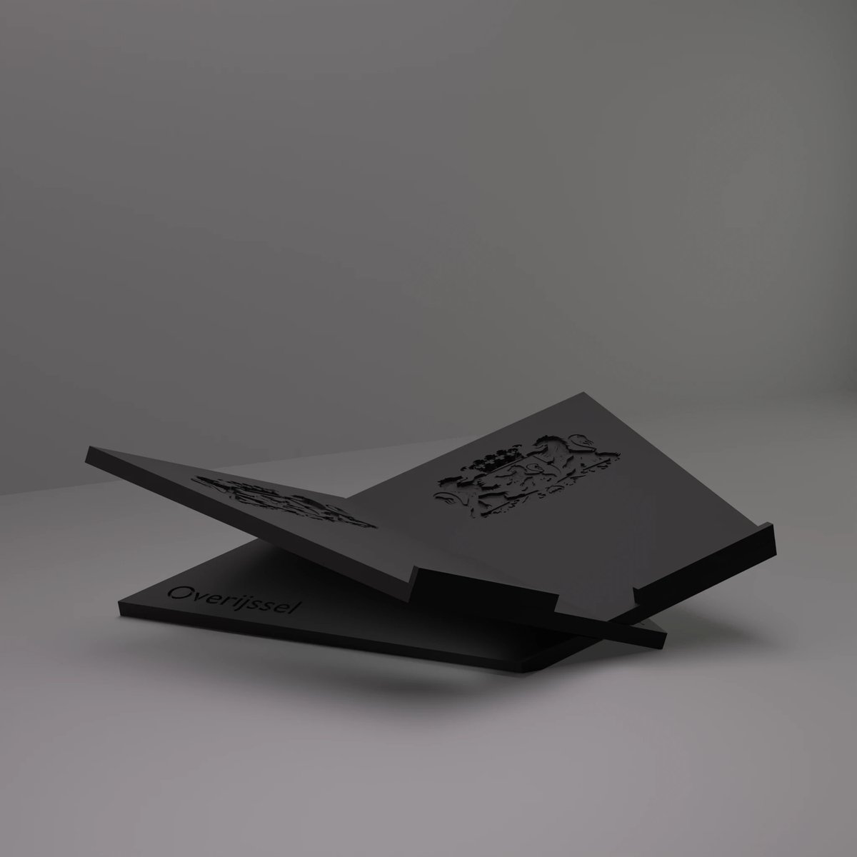 3d-gezellig Grote Boekenstandaard Overijssel - Boekensteun - Boekenhouder - Book Holder - 46*31*12 cm - Zwart - 100% gerecycled PLA (bioplastic)