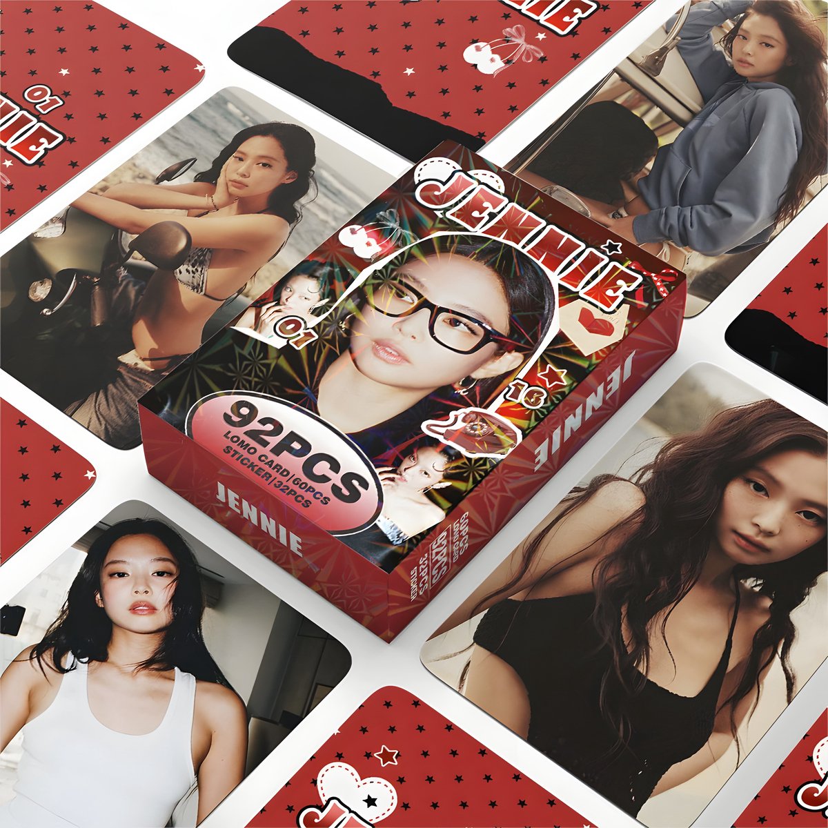 KPOP 92pcs/box JENNIE Holographic Photocard [Fotokaarten]