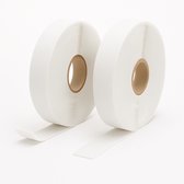Klittenband Naaibaar 30mm - 25 Meter - Haak + Lus – Wit – Bodutex