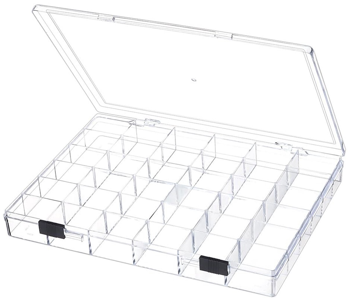 Elzusha - 2-Pack Doorzichtige Plastic Organizer Boxen voor Kralen en Meer