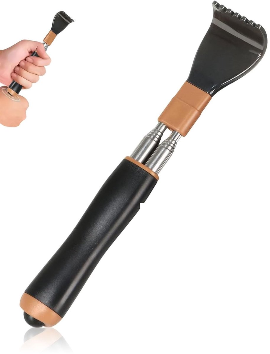 Elzusha - Uittrekbare Rugkrabber - Draagbaar en Handmatig - Zwart