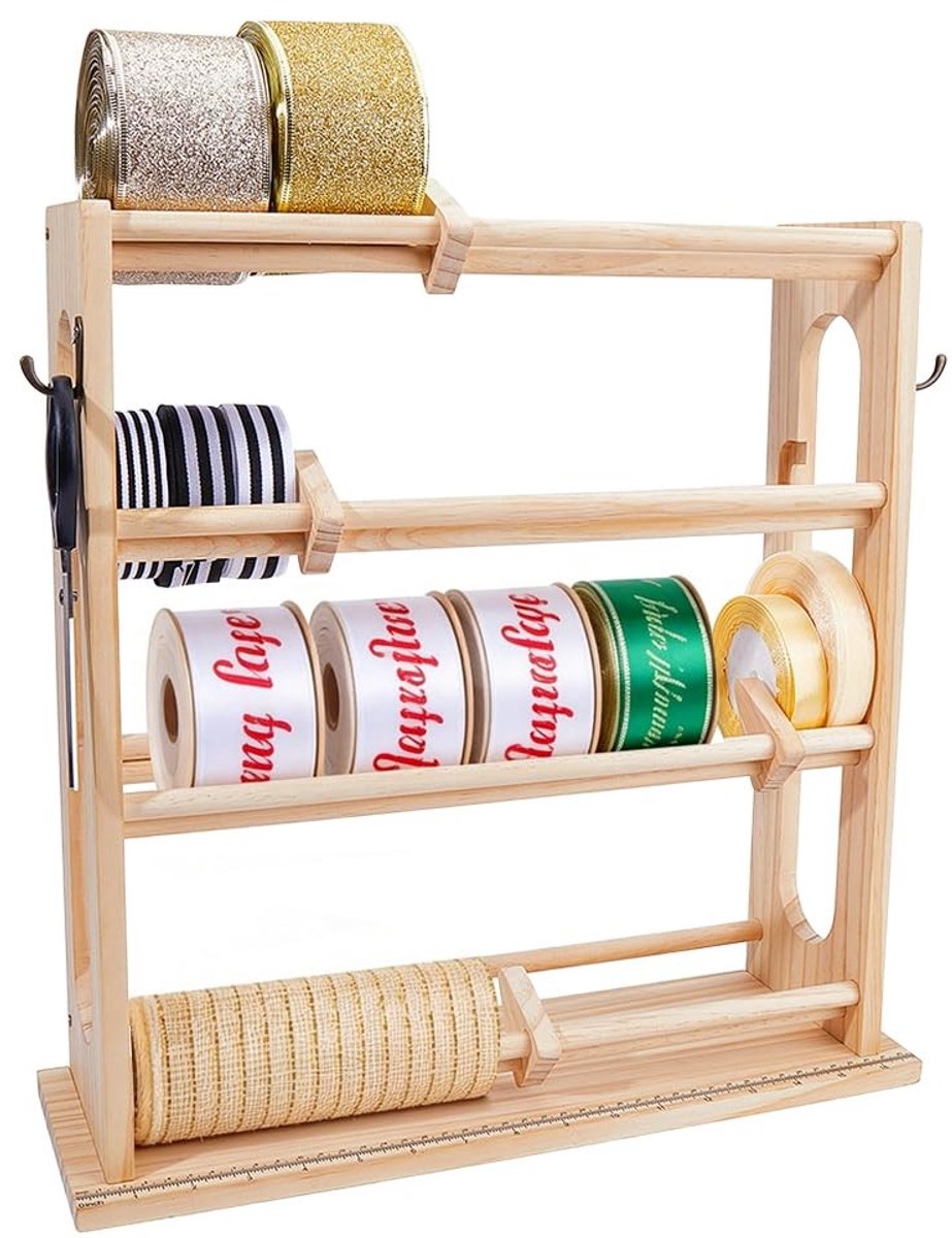 Elzusha - Houten Organiser voor Ribbons met 4 Niveaus