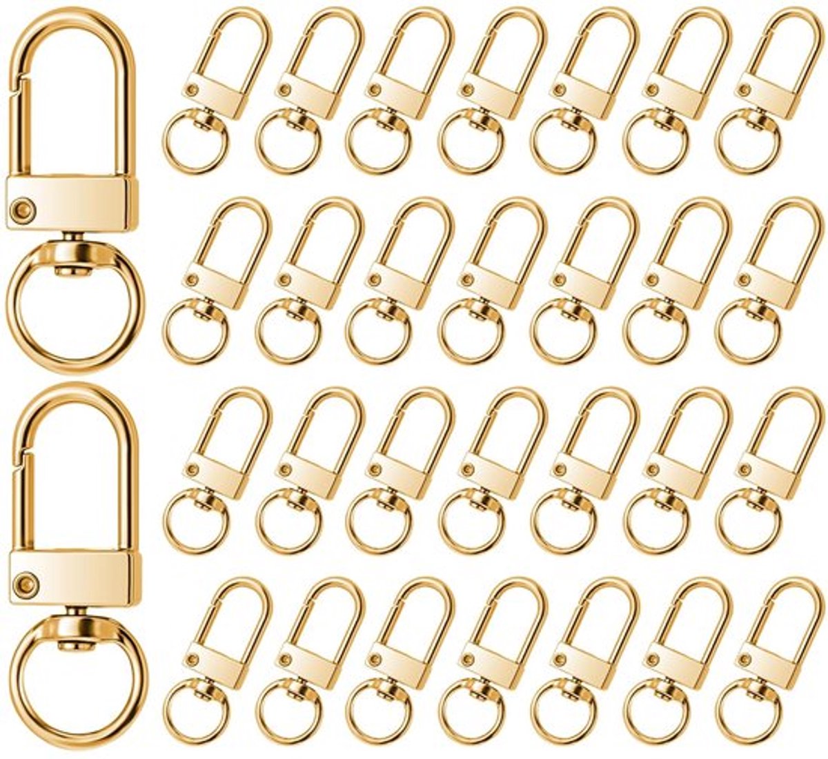 Dailygoody - Sleutelhangers - Karabijnhaken met draaischarnier - 360° draaibaar