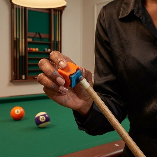 Meerkleurige keukrijthouders 6 stuks – biljart krijthouder voor keukrijt – draagbare krijt houders voor biljart snooker 8 ball en 9 ball – opberg houder voor biljartkrijt — afbeelding 3