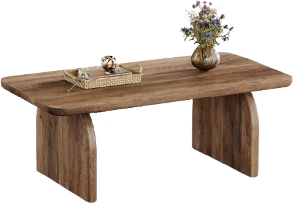 Mura Salontafel - Bijzettafel - Koffietafel - Coffee Table - Tafel Woonkamer - Meubel - Cocktailtafel - Hout - Rustiek Bruin
